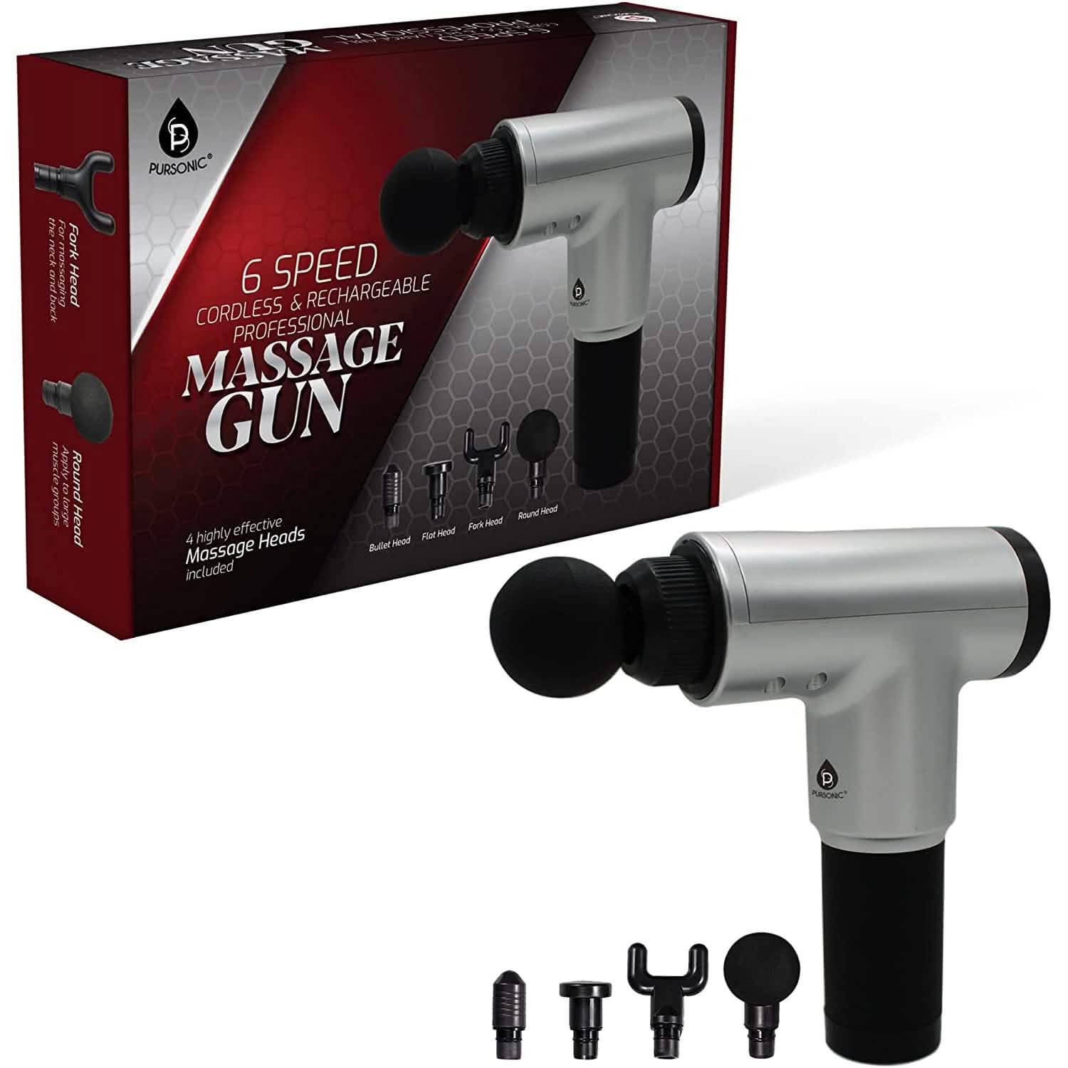 Pursonic Deep Tissue Professional Massage Gun Wellness - DailySale