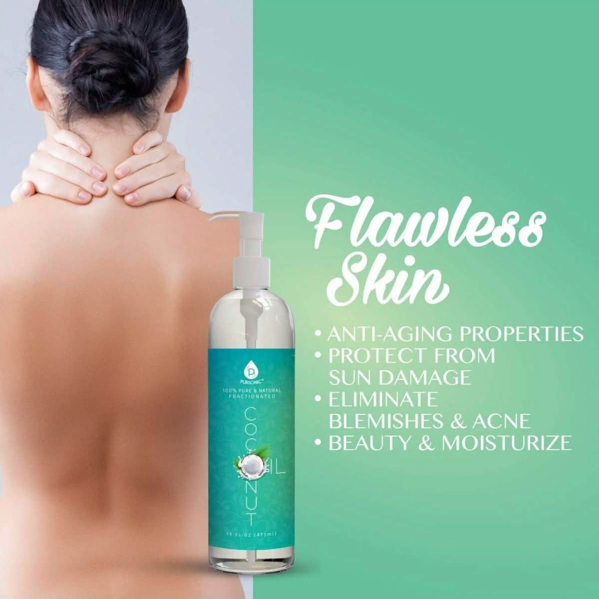 Pursonic Handheld Massager and Pursonic 100% Pure Fractionated Coconut Oil Wellness & Fitness - DailySale