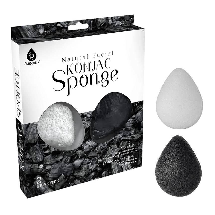 Pursonic Natural Facial Konjac Sponge Beauty & Personal Care - DailySale