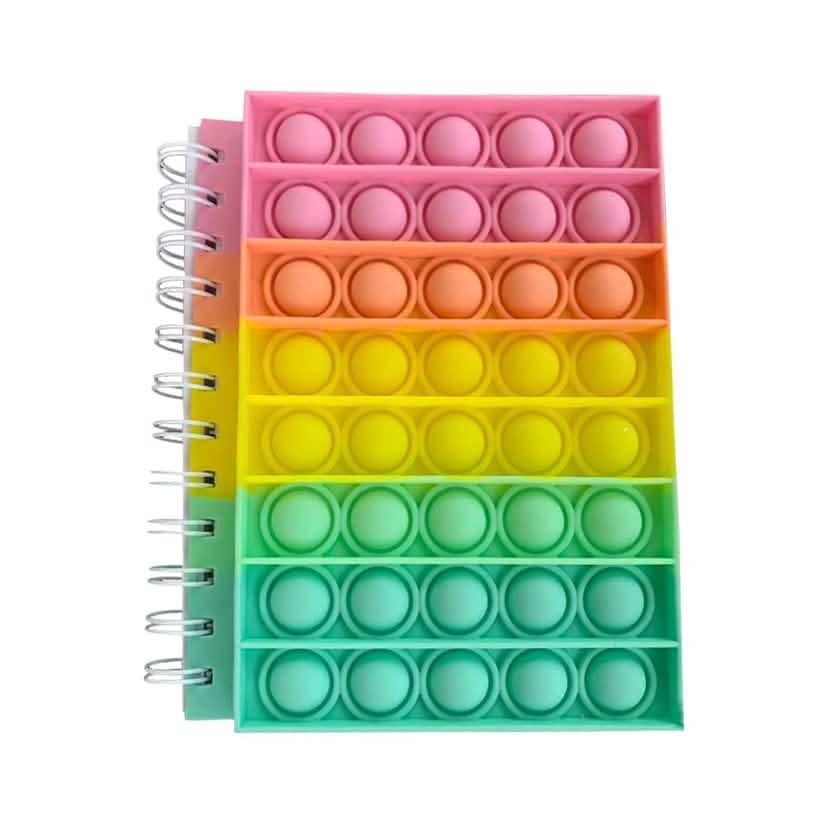Push Pop Anti-Stress Notebook Toys & Games Pastel Rainbow - DailySale