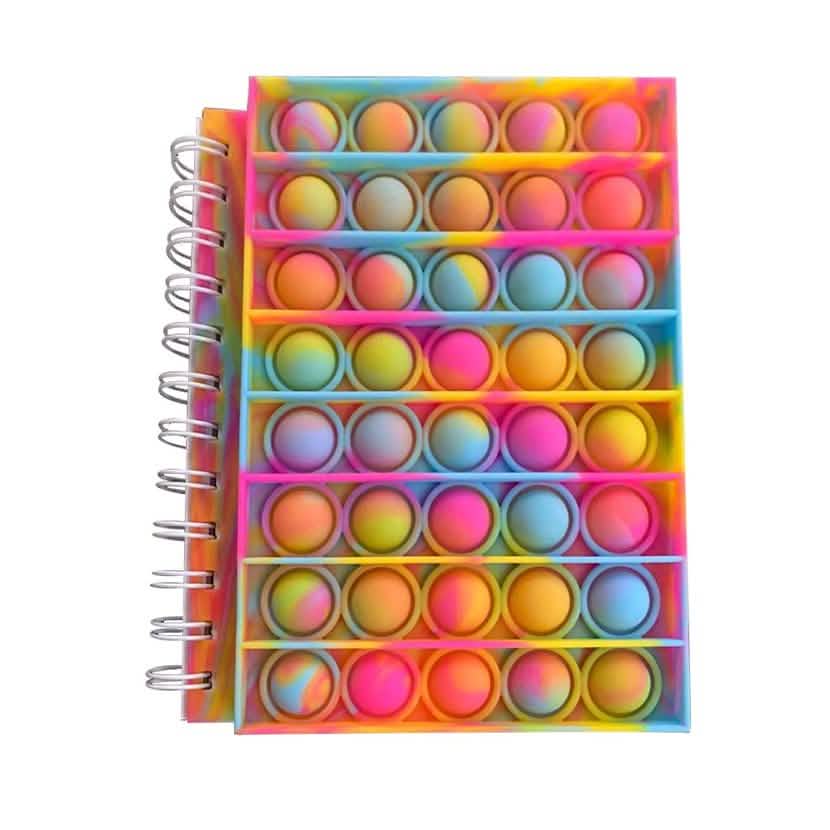 Push Pop Anti-Stress Notebook Toys & Games Rainbow Tie-Dye - DailySale