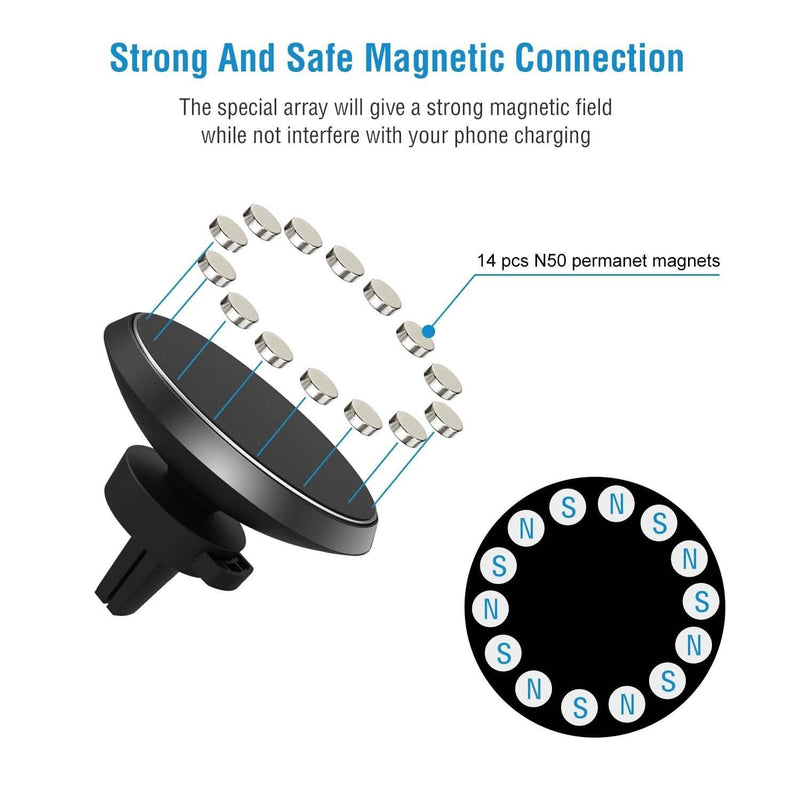Qi Wireless Magnetic Car Charger Automotive - DailySale