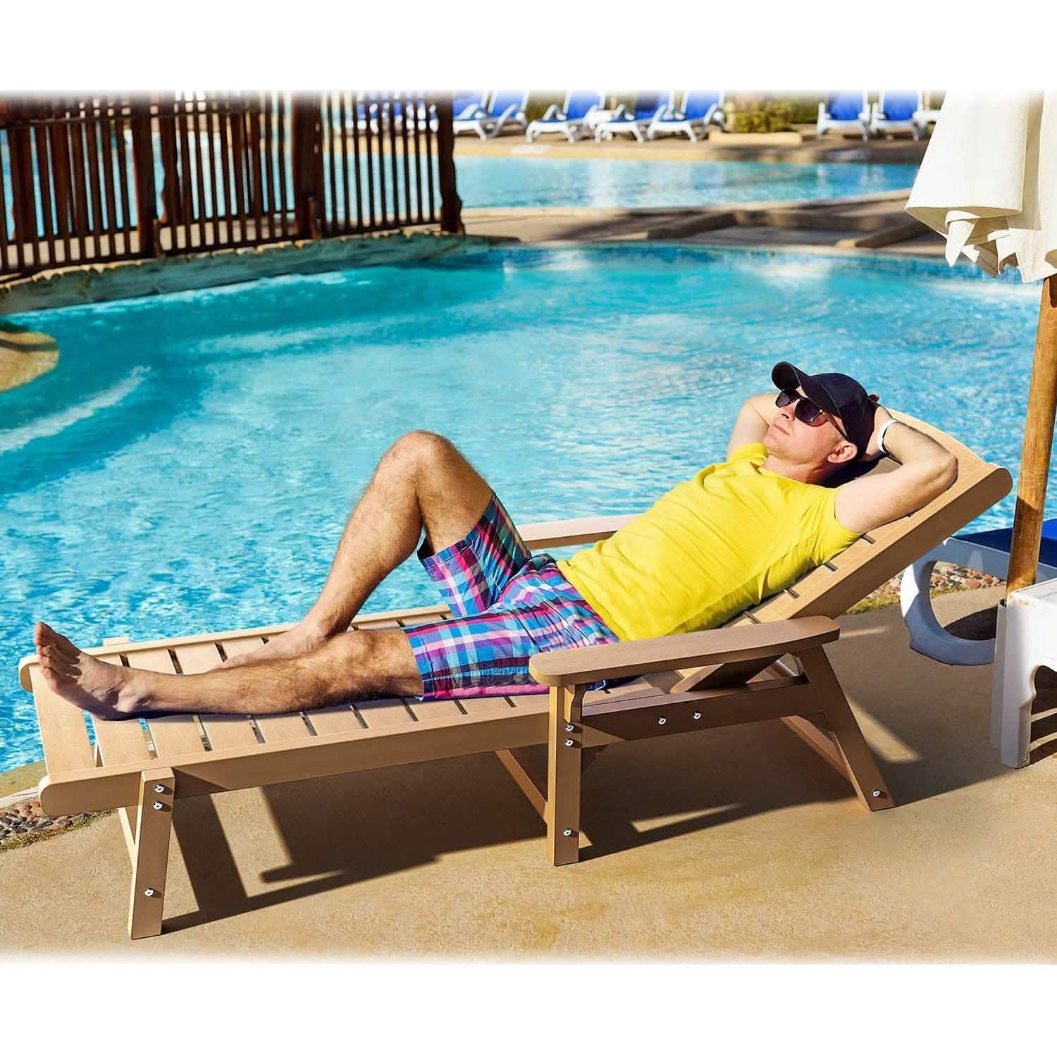 QOMOTOP Chaise Lounge Outdoor Garden & Patio - DailySale