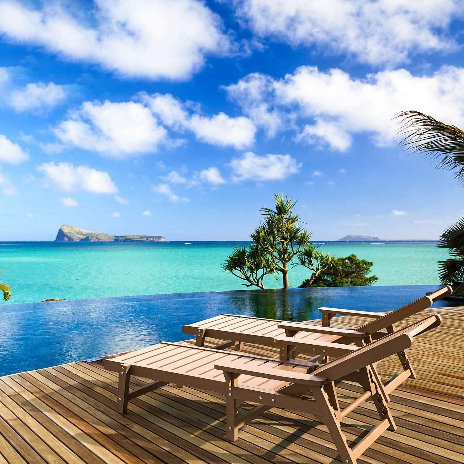 QOMOTOP Chaise Lounge Outdoor Garden & Patio - DailySale