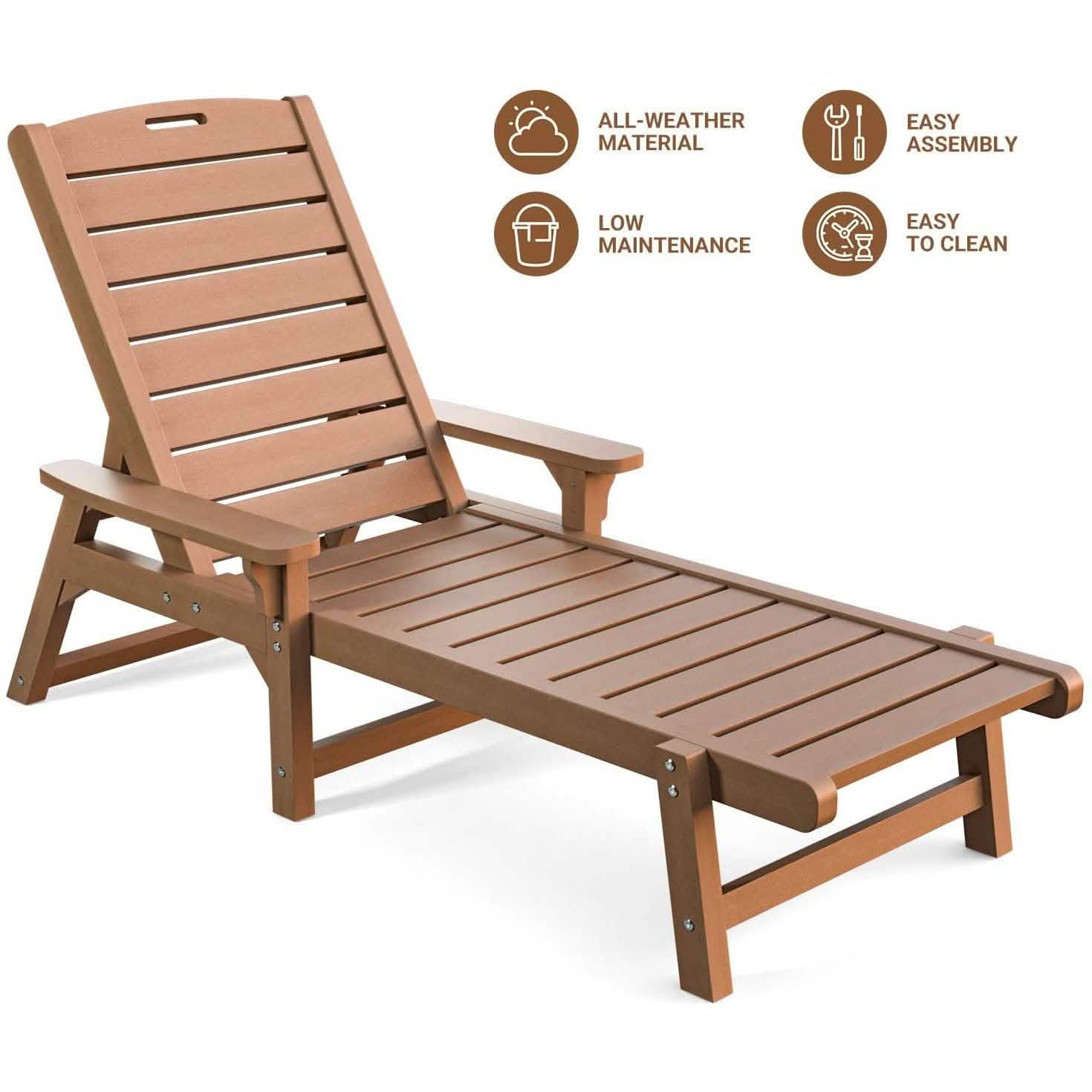 QOMOTOP Chaise Lounge Outdoor Garden & Patio - DailySale