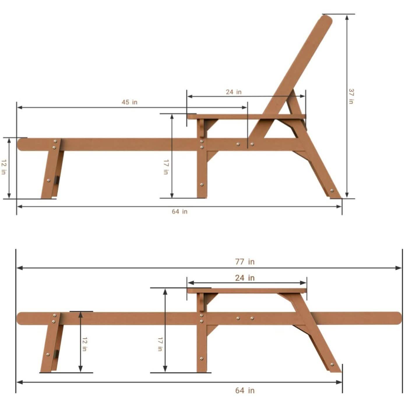 QOMOTOP Chaise Lounge Outdoor Garden & Patio - DailySale