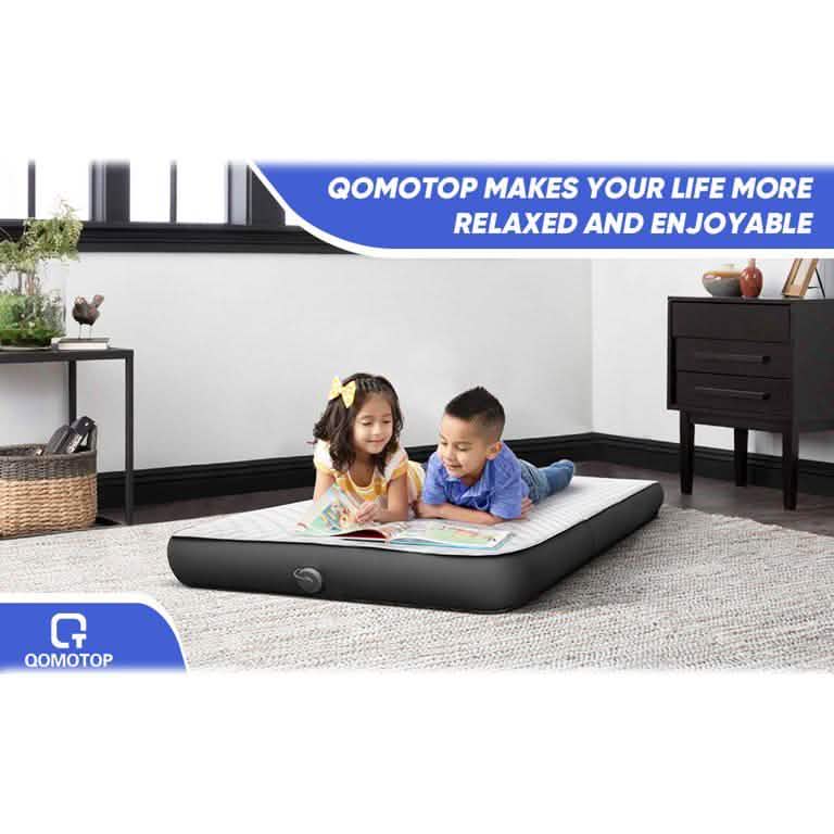 QOMOTOP Ultra Thick Self-Inflating Camping Mattress Bedding - DailySale