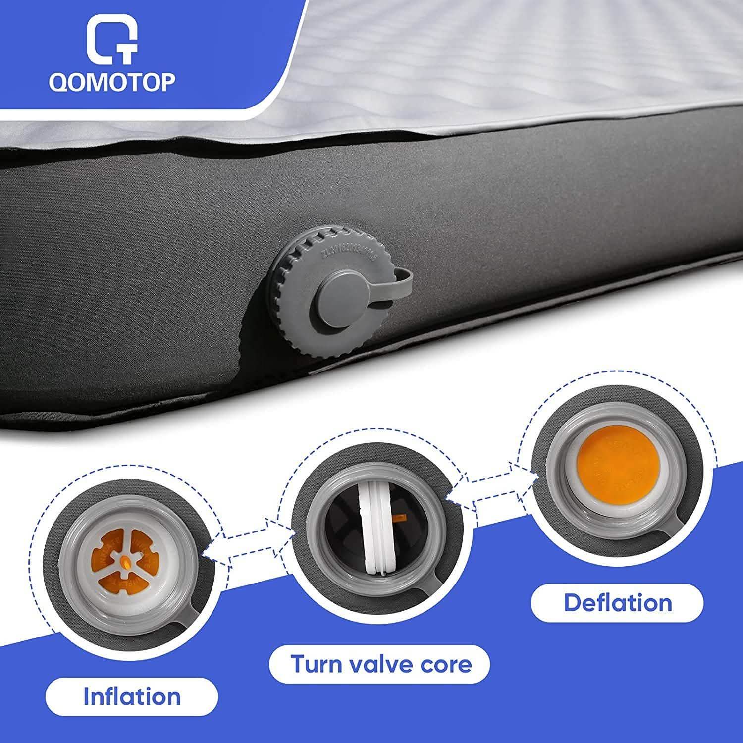 QOMOTOP Ultra Thick Self-Inflating Camping Mattress Bedding - DailySale
