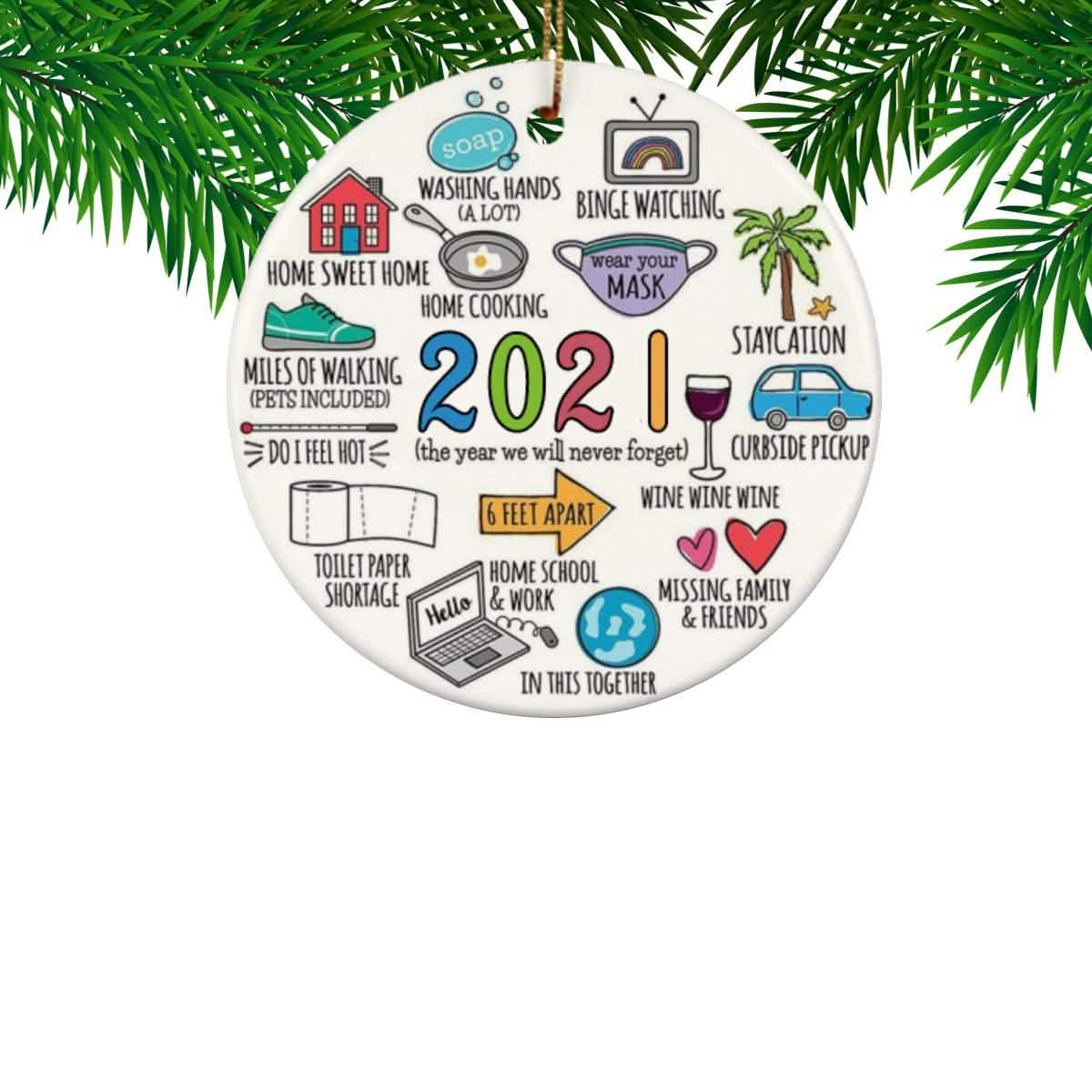 Quarantine Special Christmas Tree Ornaments Holiday Decor & Apparel Things to Do - DailySale