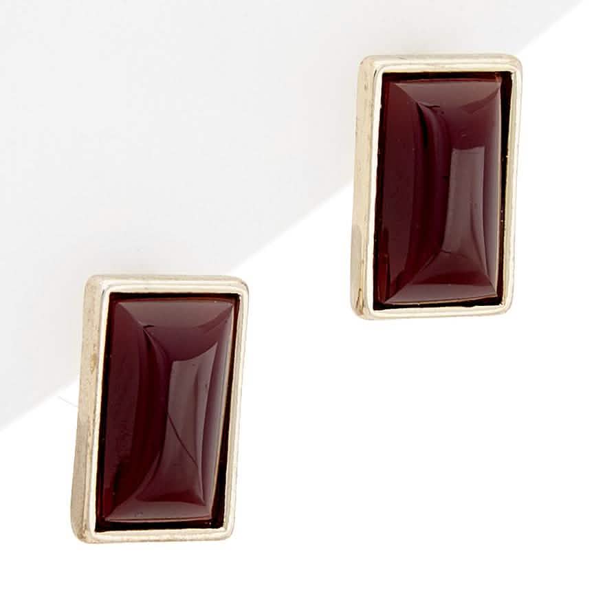 Quartz Rectangle Stud Earrings Earrings - DailySale
