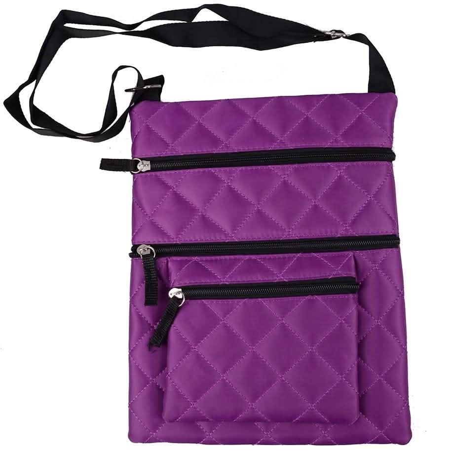 Quilted Crossbody Bag - Assorted Colors Handbags & Wallets Purple - DailySale