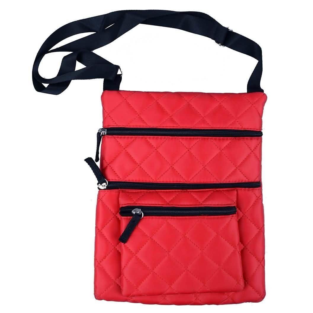 Quilted Crossbody Bag - Assorted Colors Handbags & Wallets Red - DailySale