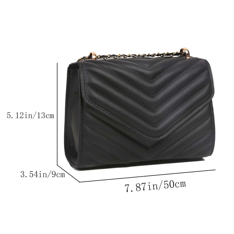 Quilted Pattern Flap Chain Square Bag Bags & Travel - DailySale
