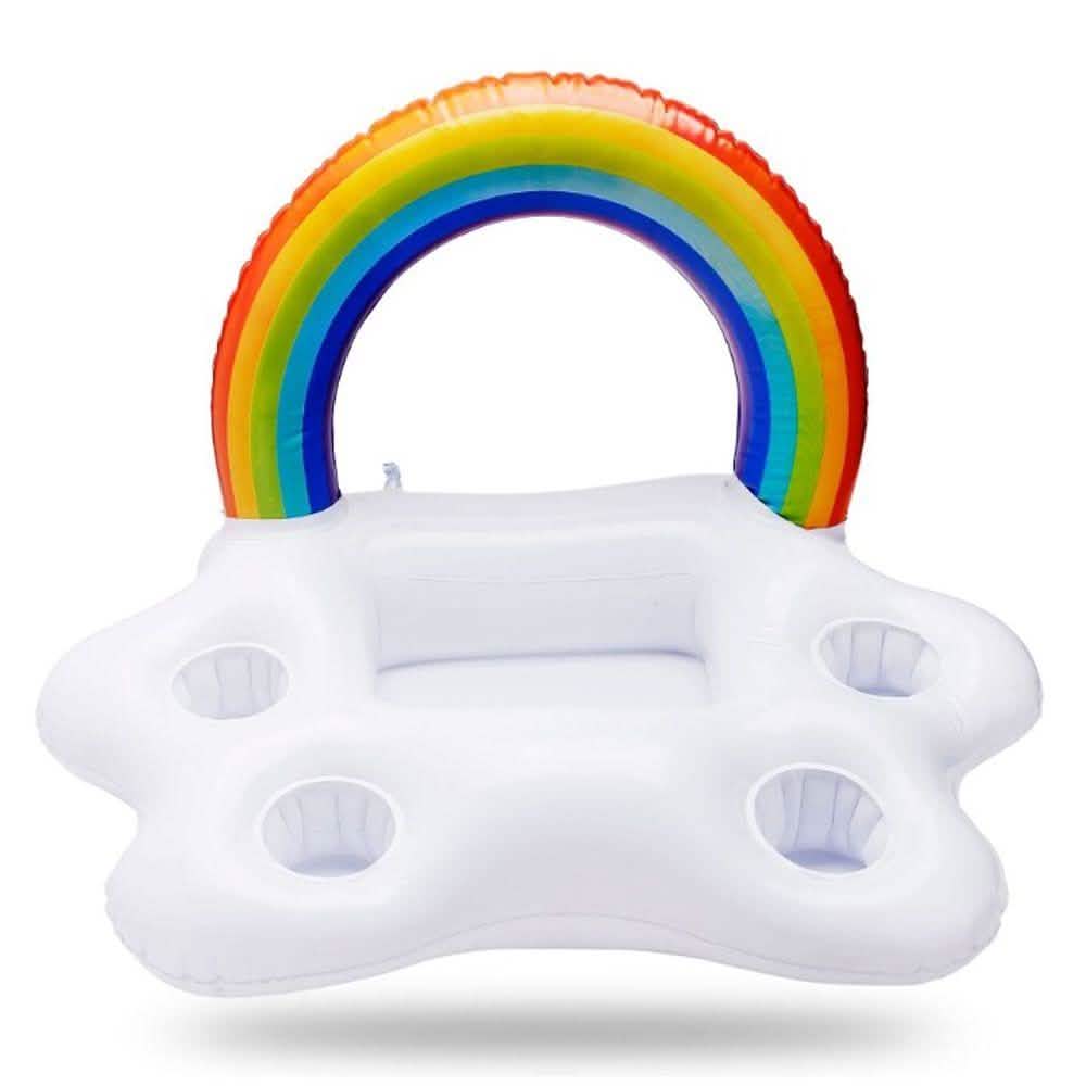 Rainbow Inflatable Pool Bar Everything Else - DailySale