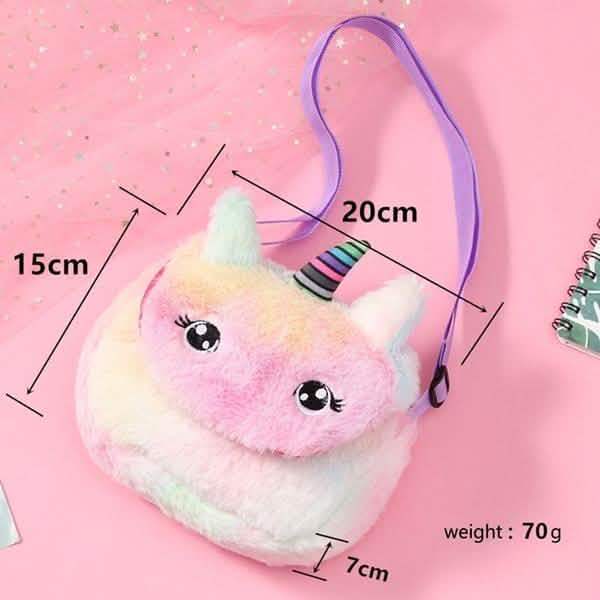 Rainbow Unicorn Plush Shoulder Bag Bags & Travel - DailySale
