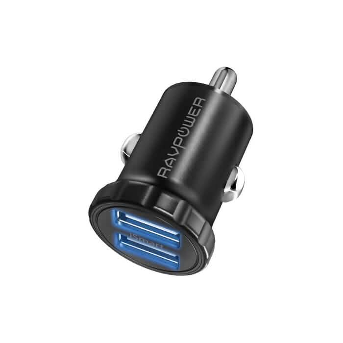 RavPower 24W 4.8A Mini Dual USB Car Adapter 2-Port Car Charger (Refurbished) Automotive - DailySale