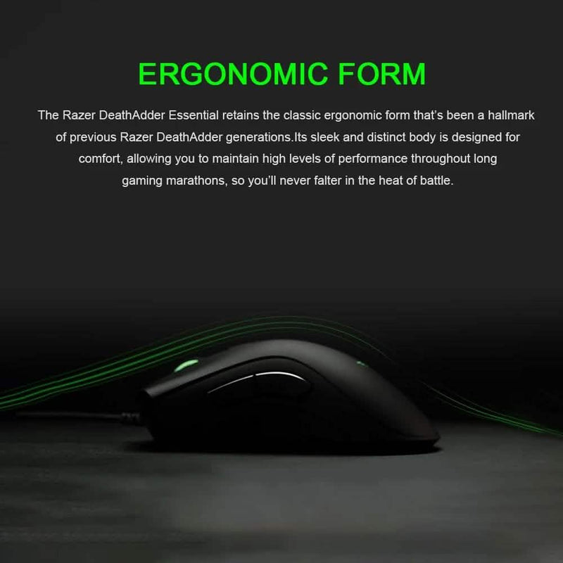Razer DeathAdder Essential Wired Gaming Mouse Computer Accessories - DailySale