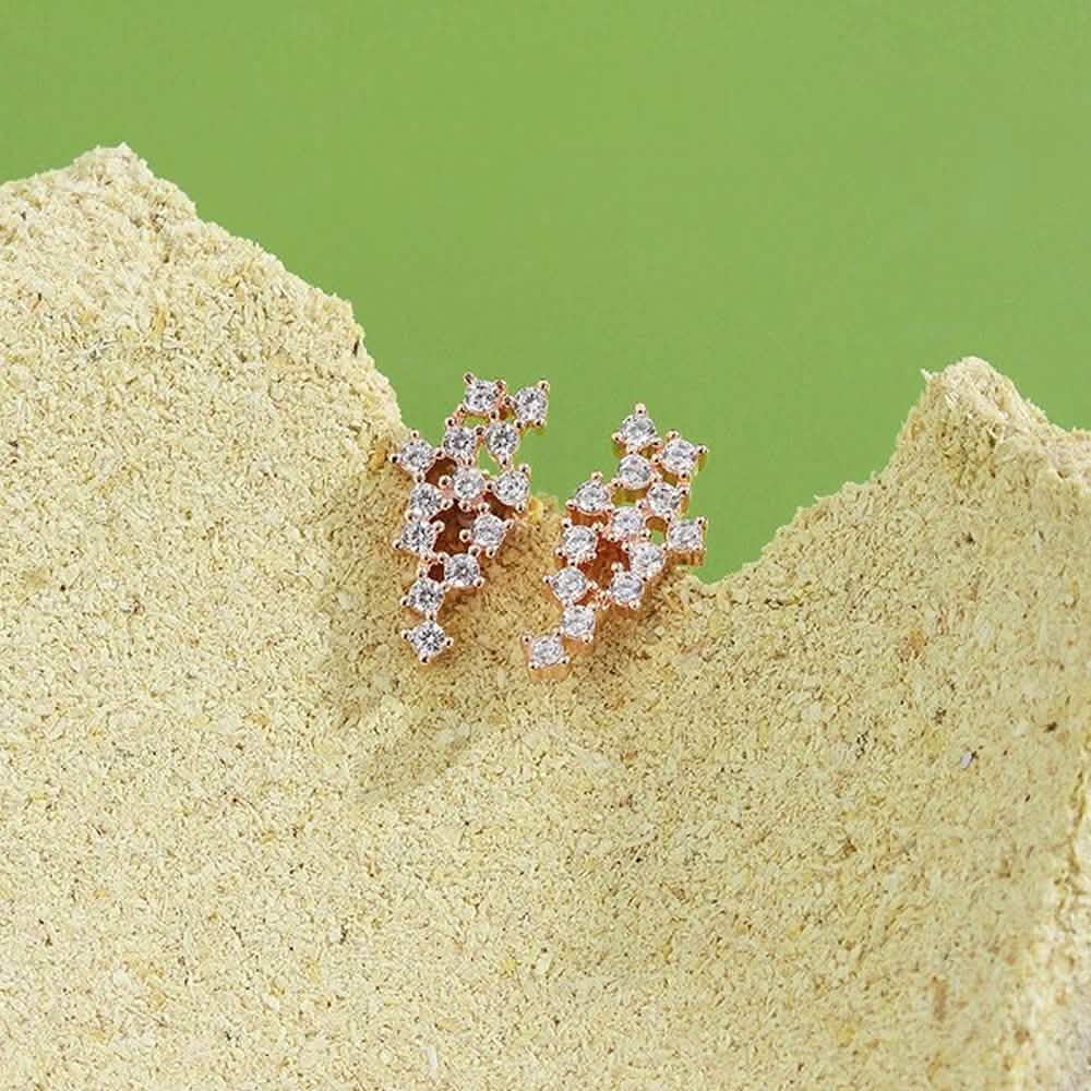 Real Mesh 925 Sterling Silver Stud Earrings Earrings - DailySale