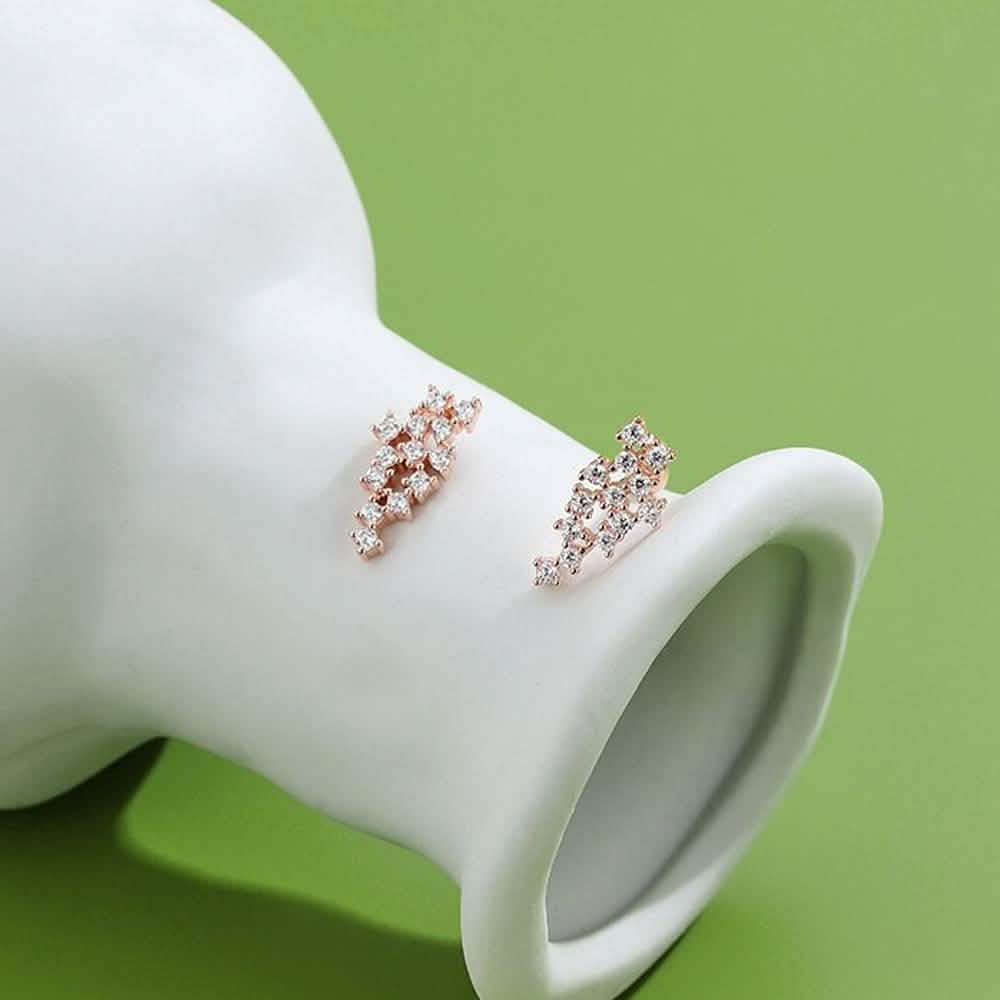 Real Mesh 925 Sterling Silver Stud Earrings Earrings - DailySale