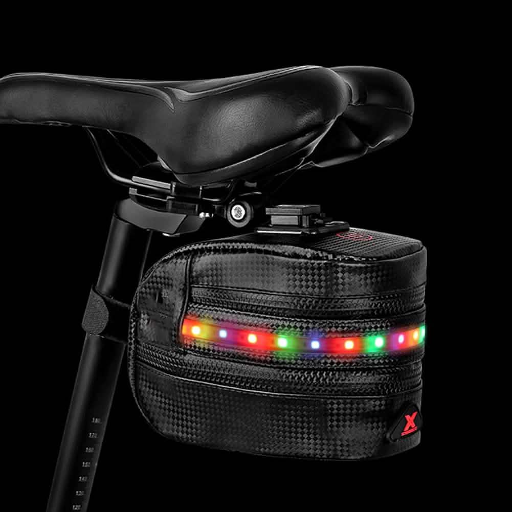 Rear Bike Saddle Bag with LED Light Sports & Outdoors Colorful - DailySale
