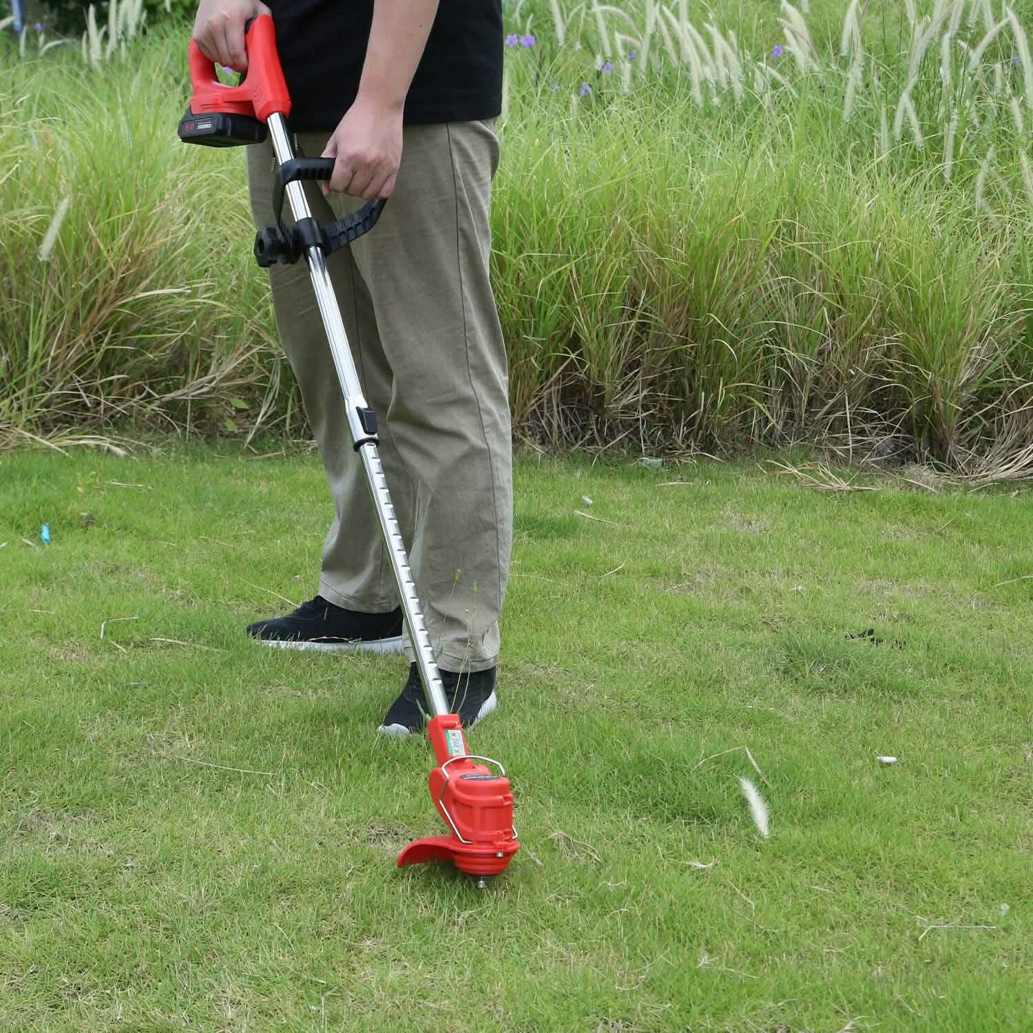 Rechargeable Electric Cordless Grass Trimmer with Alloy Saw Blade Garden & Patio - DailySale