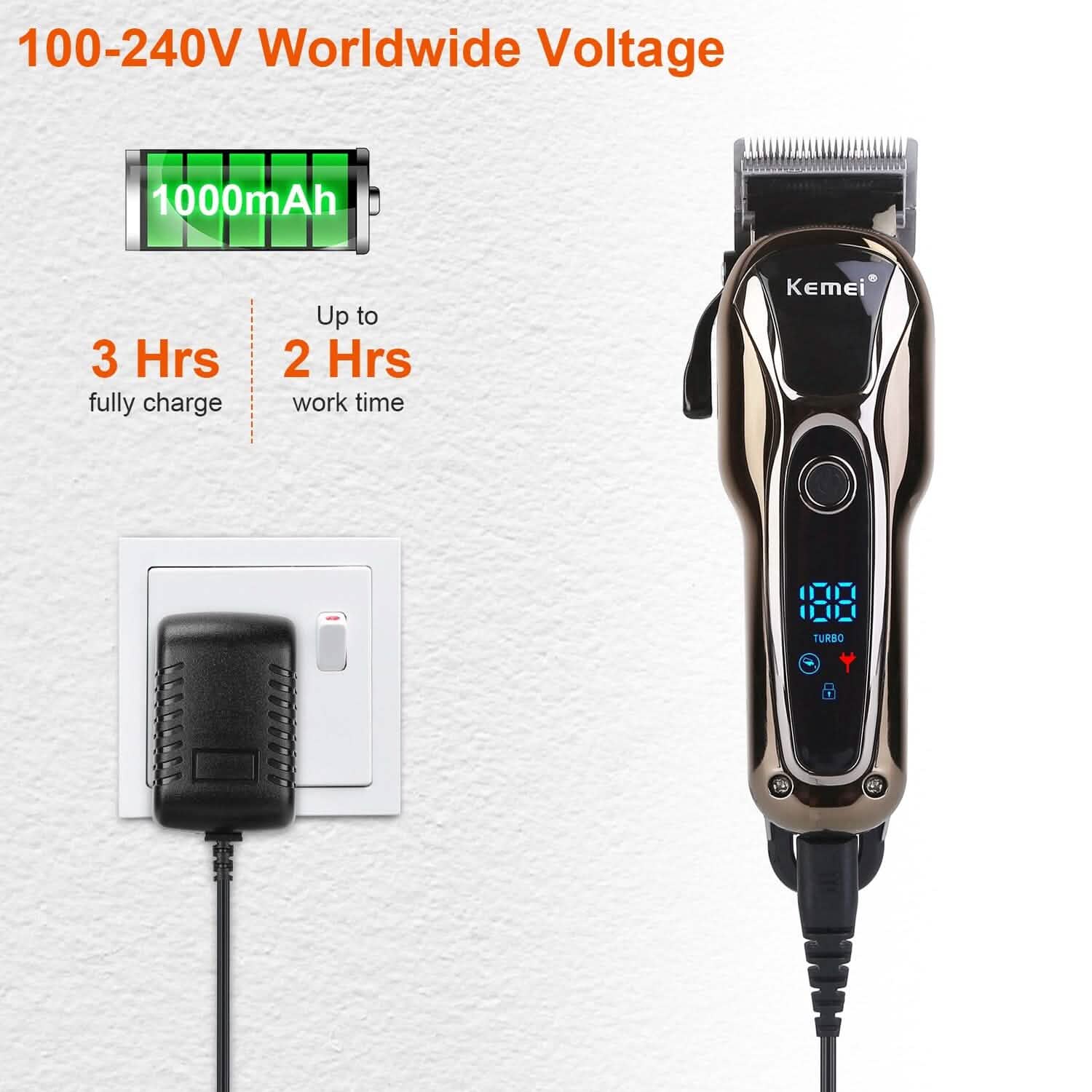 Rechargeable Electric Hair Clipper Men's Grooming - DailySale