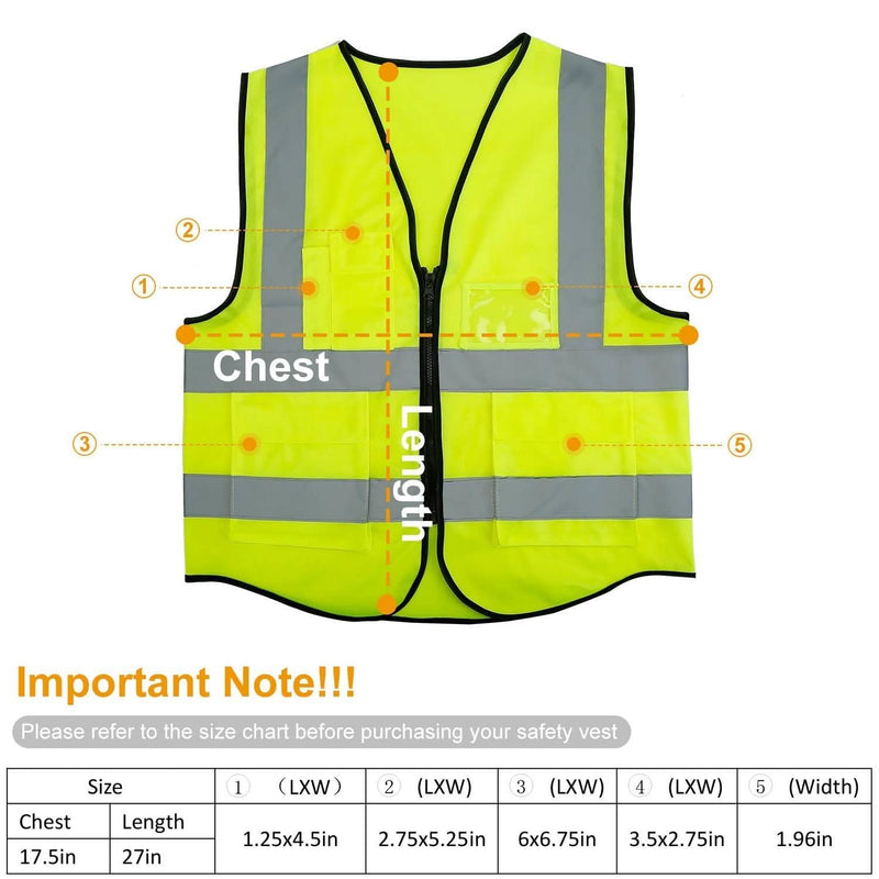 Reflective Safety Vest High Visible Waistcoat Sports & Outdoors - DailySale