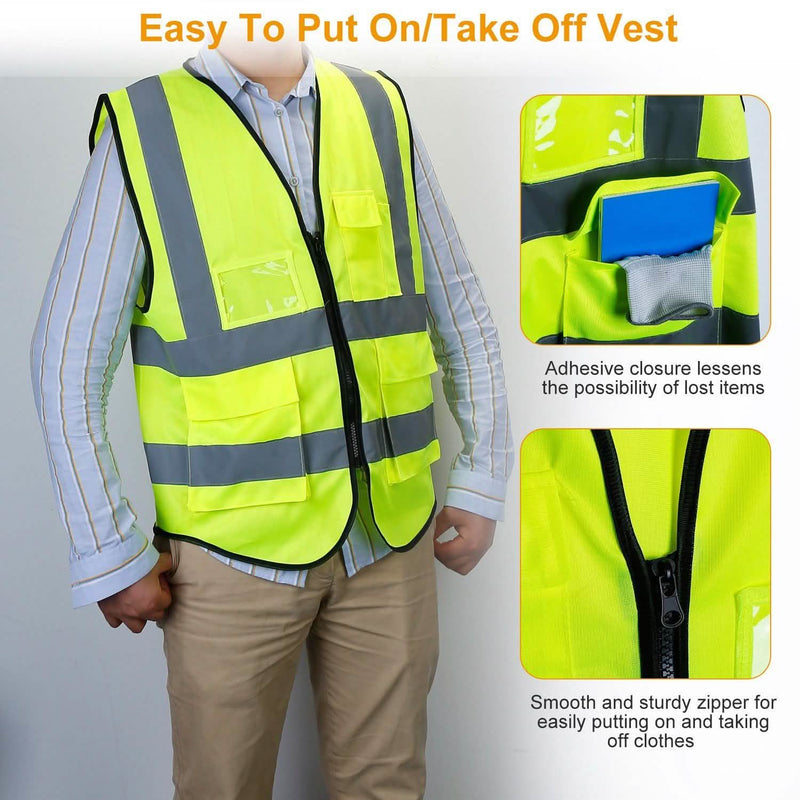 Reflective Safety Vest High Visible Waistcoat Sports & Outdoors - DailySale