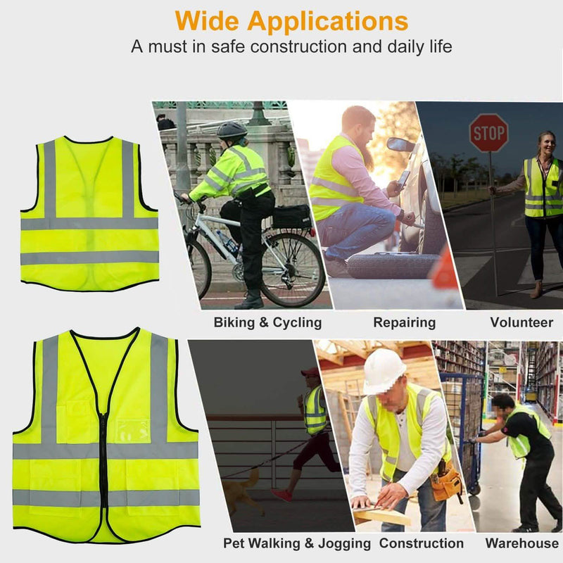 Reflective Safety Vest High Visible Waistcoat Sports & Outdoors - DailySale