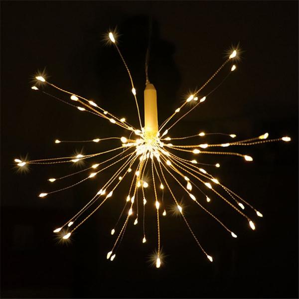 Close up of a single light from a set of Waterproof Christmas Fireworks LED String