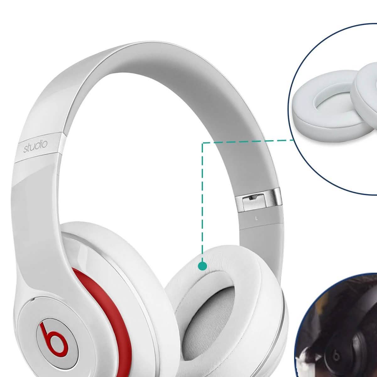 Replacement EarPad Cushions for Beats by Dr. Dre Studio 2.0 Headphones - DailySale