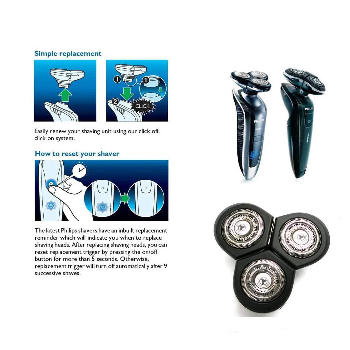 Replacement Head for Philips Norelco RQ10 Men's Grooming - DailySale