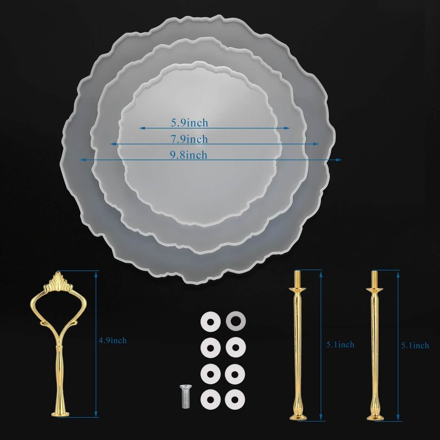 Resin Casting 3-Tier Cake Stand Kitchen & Dining - DailySale