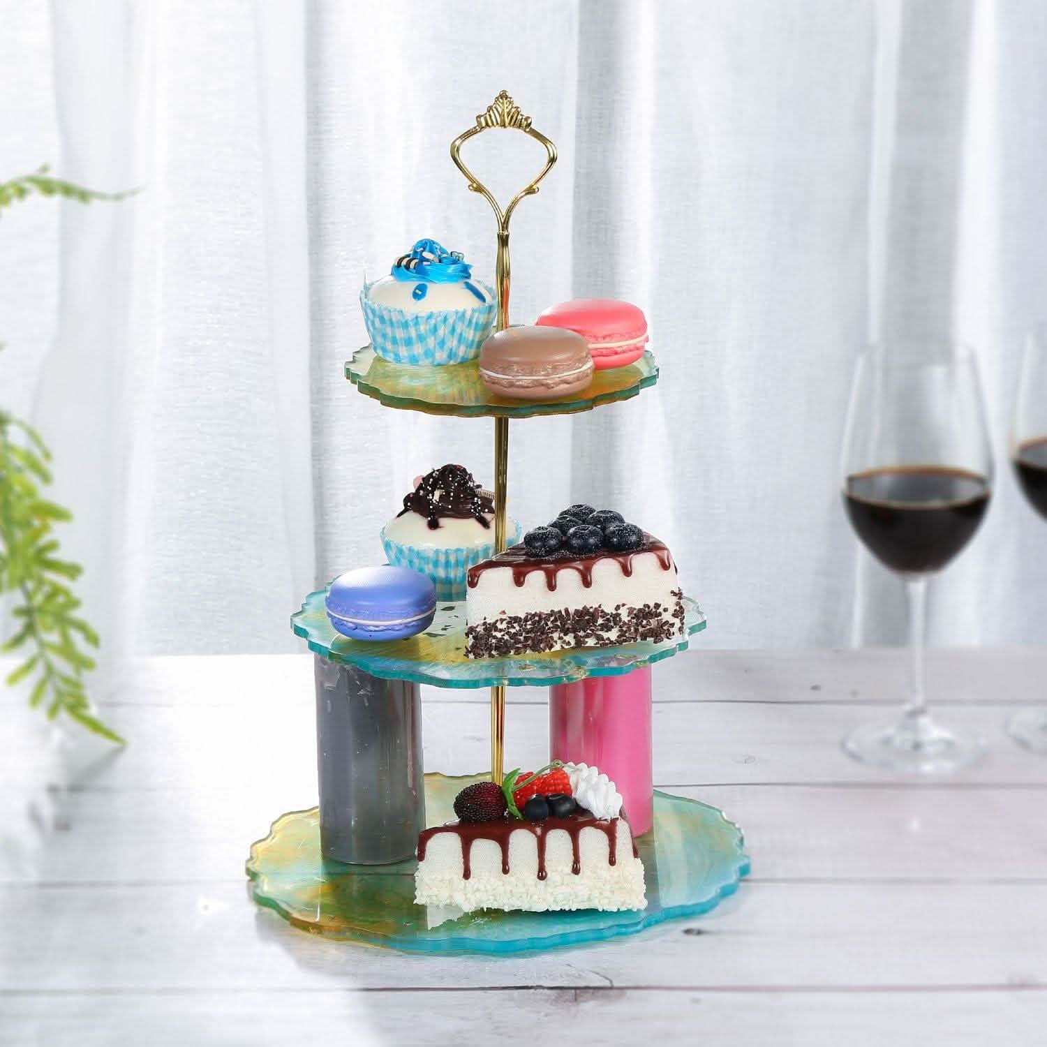 Resin Casting 3-Tier Cake Stand Kitchen & Dining - DailySale