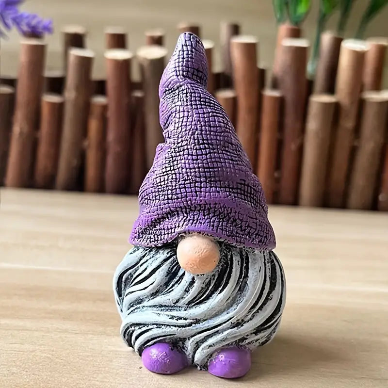 Resin Garden Gnome Statue Furniture & Decor Purple - DailySale