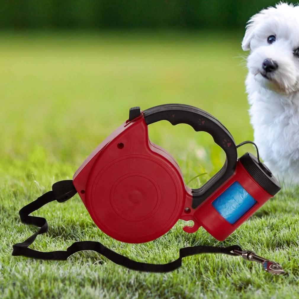 Retractable Leash With Bag Dispenser Pet Supplies - DailySale