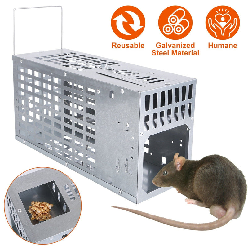 Reusable Metal Rat Cage Catch Release Continuous Capture Pest Control - DailySale