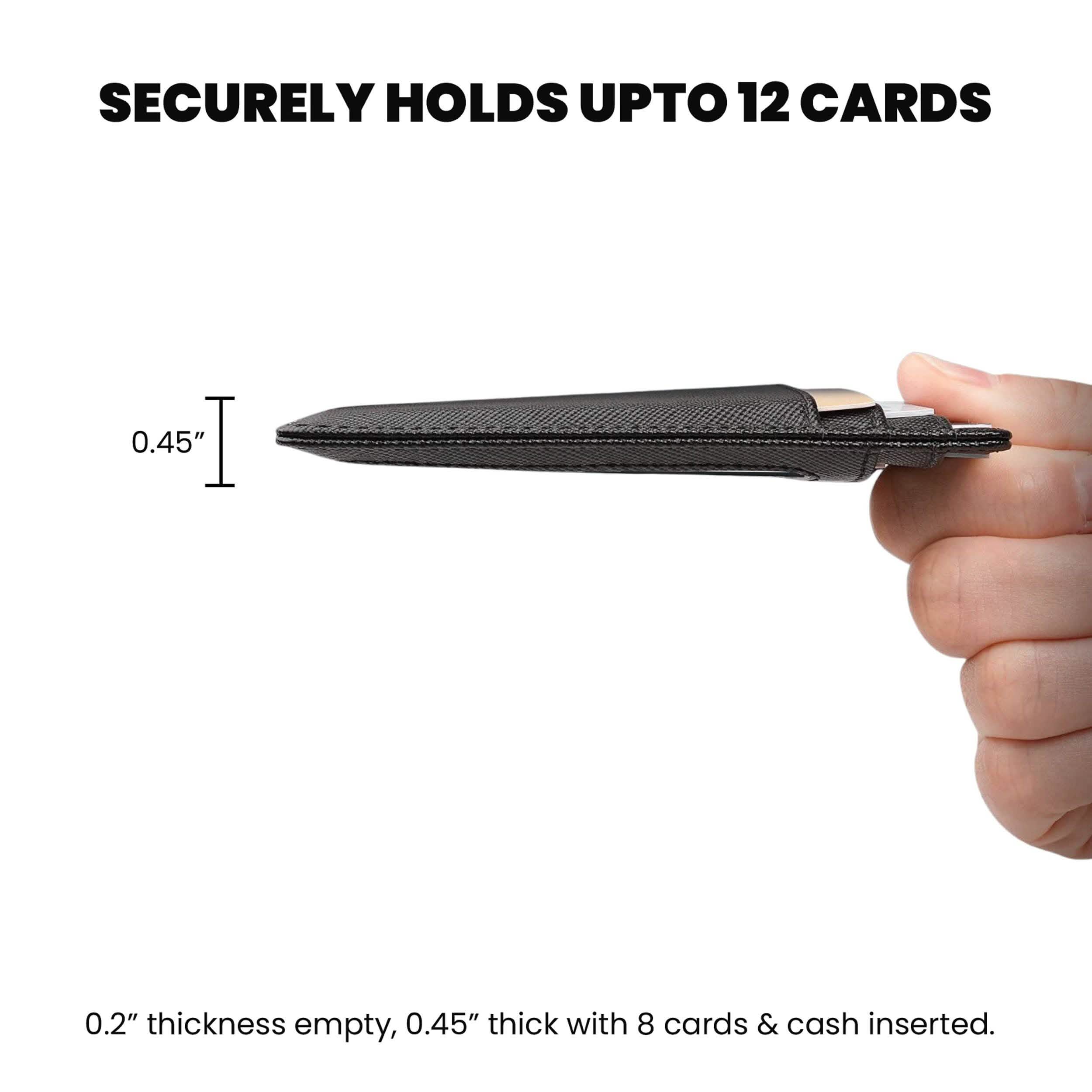 RFID Blocking Minimalist Front Pocket Slim Leather Wallet For Men Women Bags & Travel - DailySale