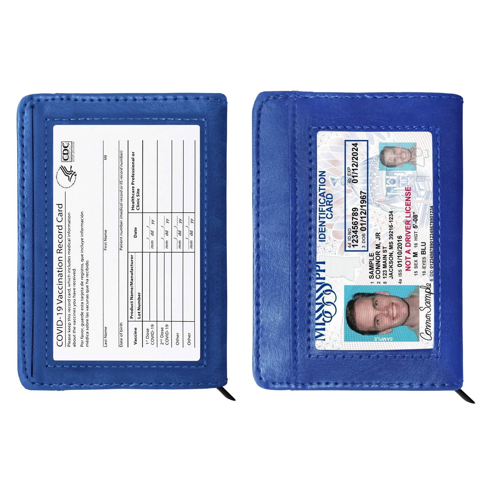 RFID-Blocking Slim Faux Leather Wallet Bags & Travel Navy Blue - DailySale