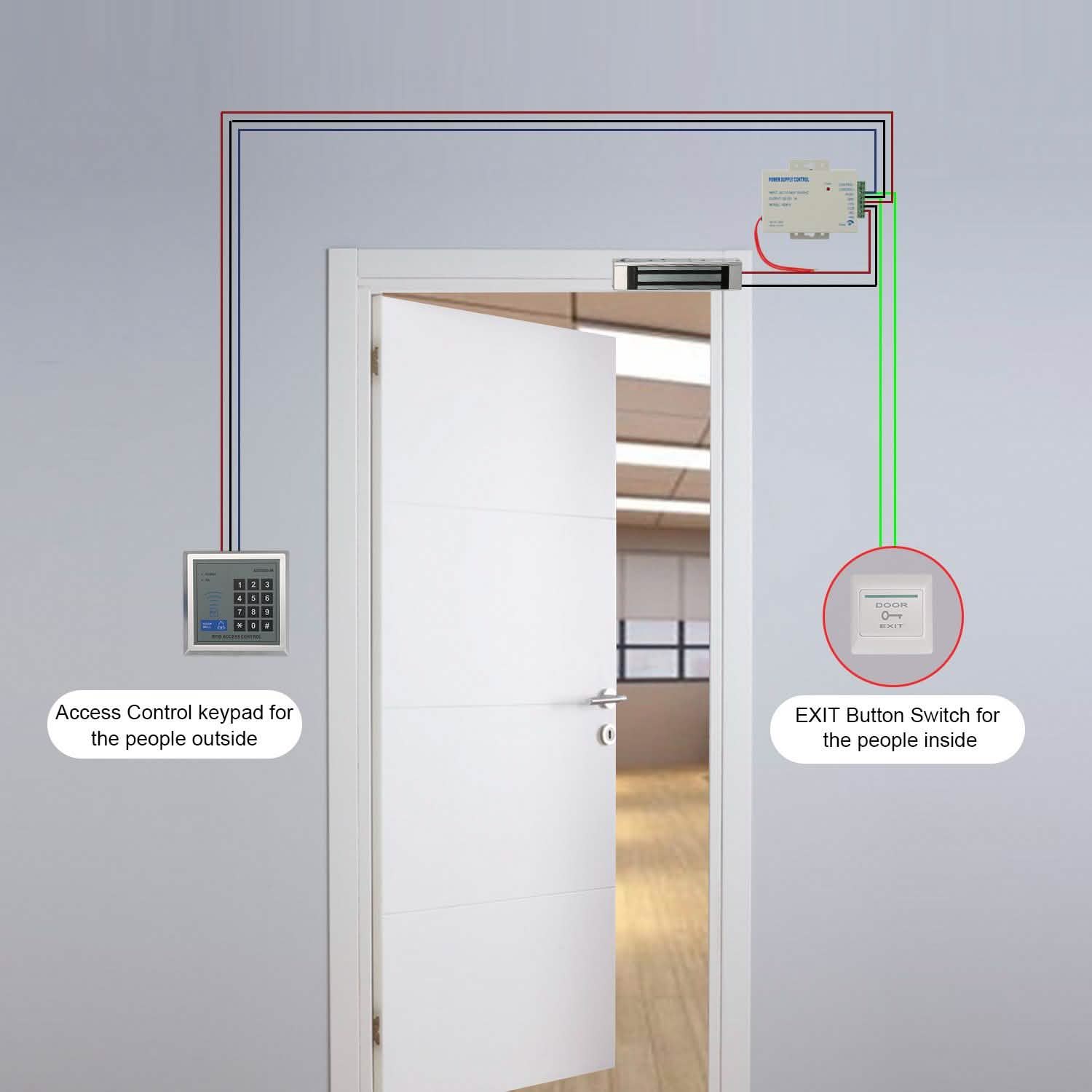 RFID Door Access Control System Kit Home Improvement - DailySale