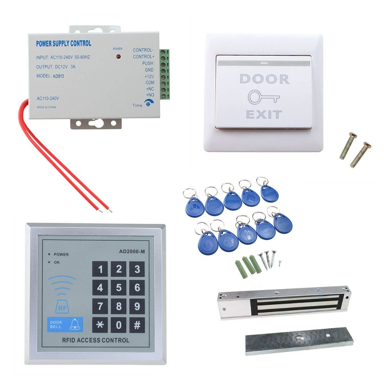 RFID Door Entry Security Access Control System Kit Set Electronic Control Lock Home Improvement - DailySale