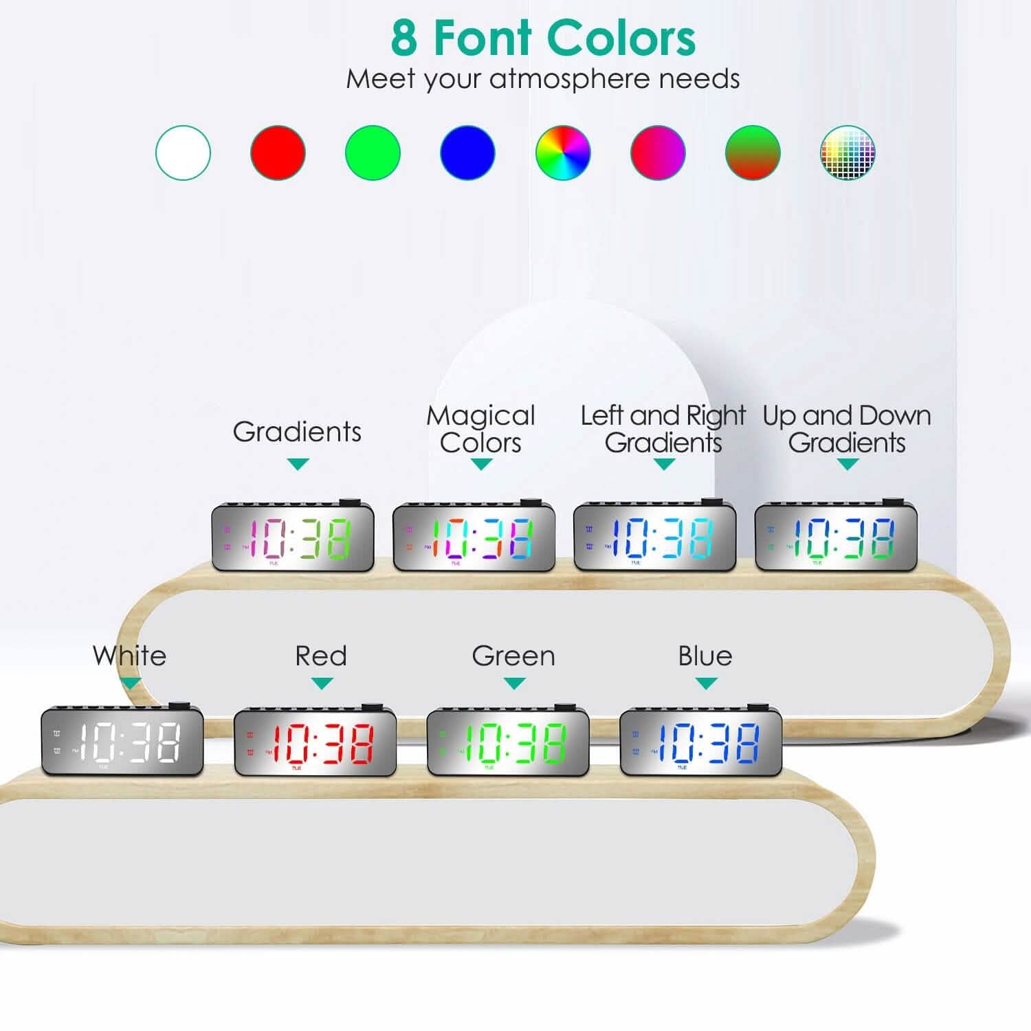 RGB Color LED Digital Alarm Clock Household Appliances - DailySale