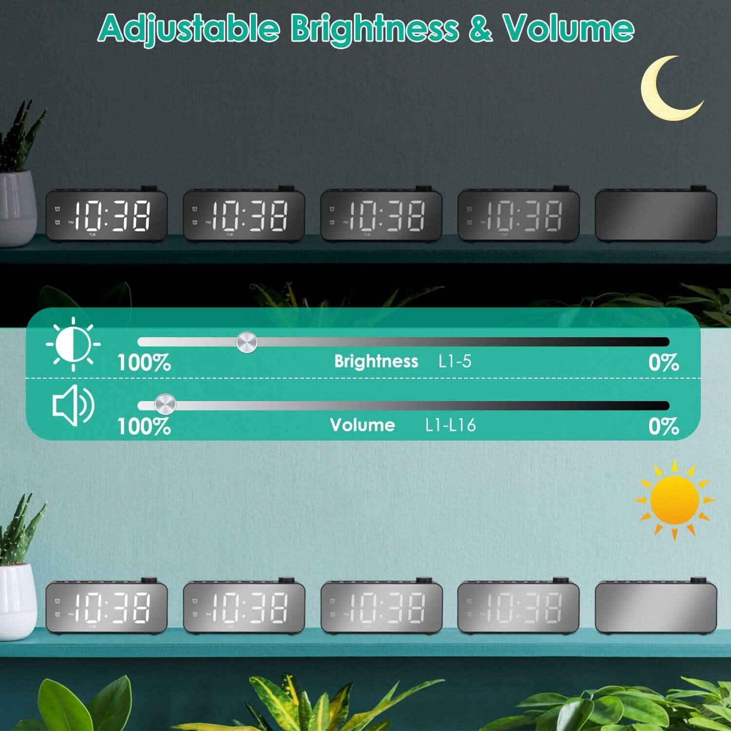 RGB Color LED Digital Alarm Clock Household Appliances - DailySale