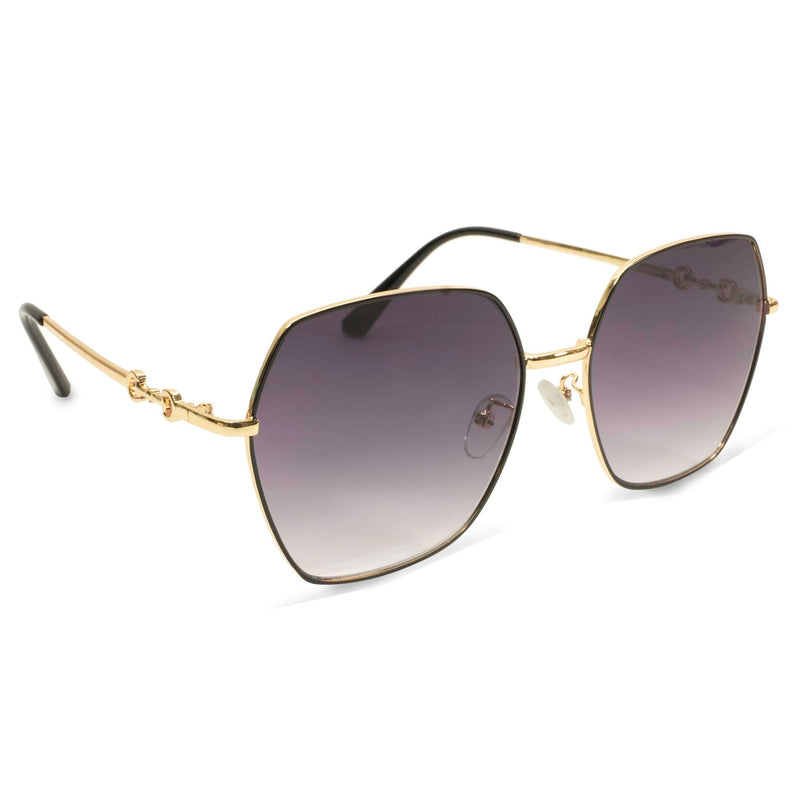 Rimmed Stylish Oversized Sunglasses Women's Shoes & Accessories Purple - DailySale
