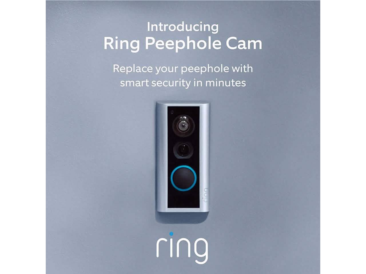 Ring Peephole Cam Video Doorbell Smart, Compact HD Video Wifi Doorbell Cameras & Drones - DailySale