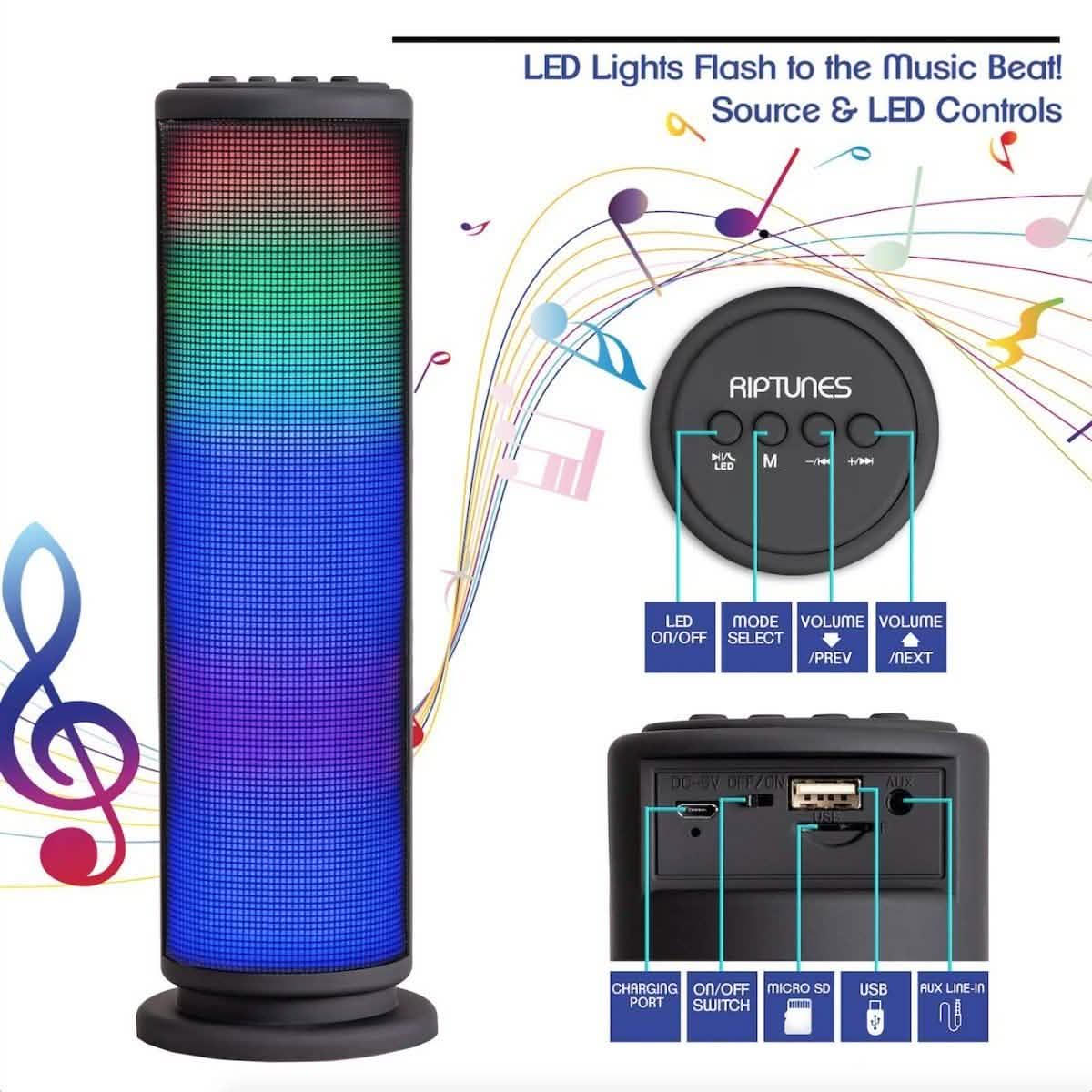 Riptunes AS-4000BTS BT Wireless speaker Headphones & Speakers - DailySale