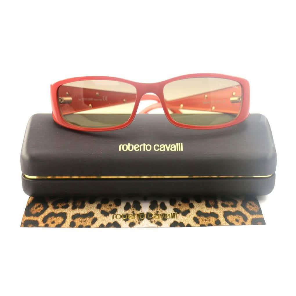 Roberto Cavalli Women's Sunglasses RC0351 P01 Orange 55 15 135 Rectangular Women's Accessories - DailySale
