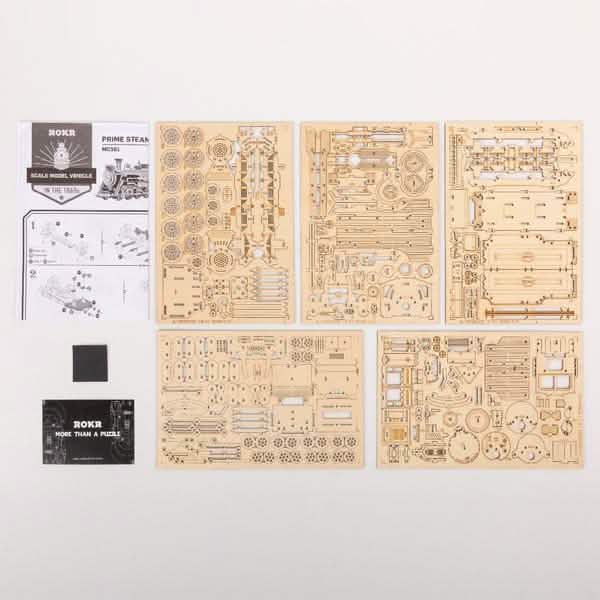 Robotime 308pcs DIY Movable 3D Prime Steam Train Wooden Puzzle Model Toy Toys & Games - DailySale