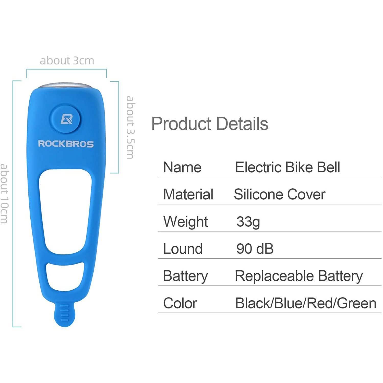 ROCKBROS Electra Bike Bell 90dB Electric Cycling Bells Horn Sports & Outdoors - DailySale