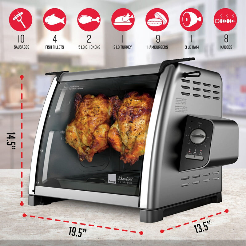 Ronco Modern Rotisserie Oven, Large Capacity (15lbs) Countertop Oven Kitchen Appliances - DailySale